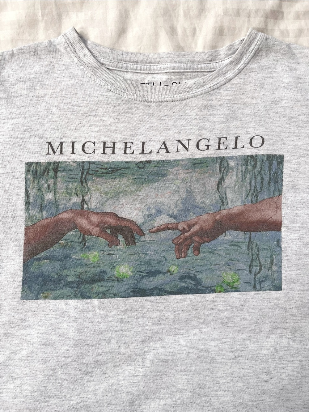 Michelangelo ‘The Creation of Adam’ Graphic T-Shirt | Fifth Sun, S, EUC